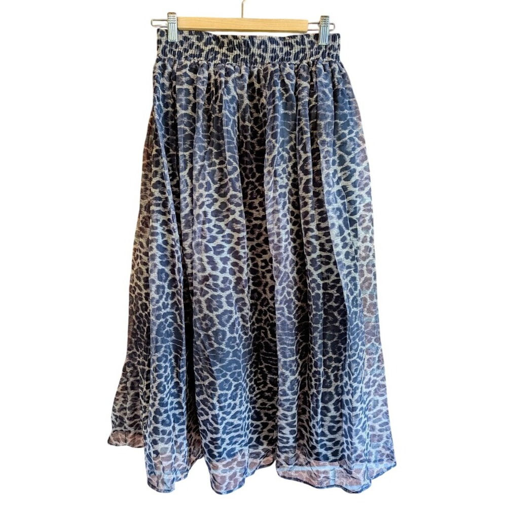 Maxi Leopard Skirt L Compagnie Internationale Express Vintage Wild Pleated Boho